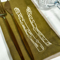Asparagus Linen Napkins (Set of 2)