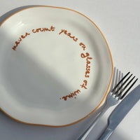 'Never Count Years of Glasses of Wine' Plate