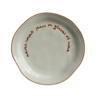 'Never Count Years of Glasses of Wine' Plate