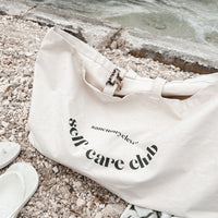 'Self Care Club' XL Slogan Tote
