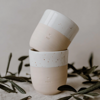 'Hers' Stoneware Slogan Handleless Mug