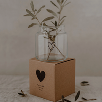 Small Heart Glass Vase