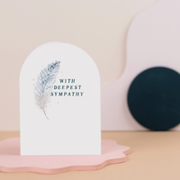 Feather Sympathy Card