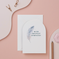 Feather Sympathy Card