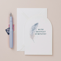 Feather Sympathy Card