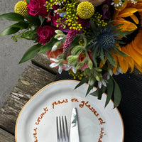 'Never Count Years of Glasses of Wine' Plate