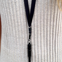 Black Lanyard and Training Whistle