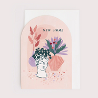 Dried Flowers 'New Home' Card