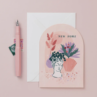 Dried Flowers 'New Home' Card