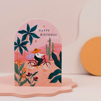 Sunset Bike Birthday Card