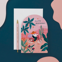 Sunset Bike Birthday Card