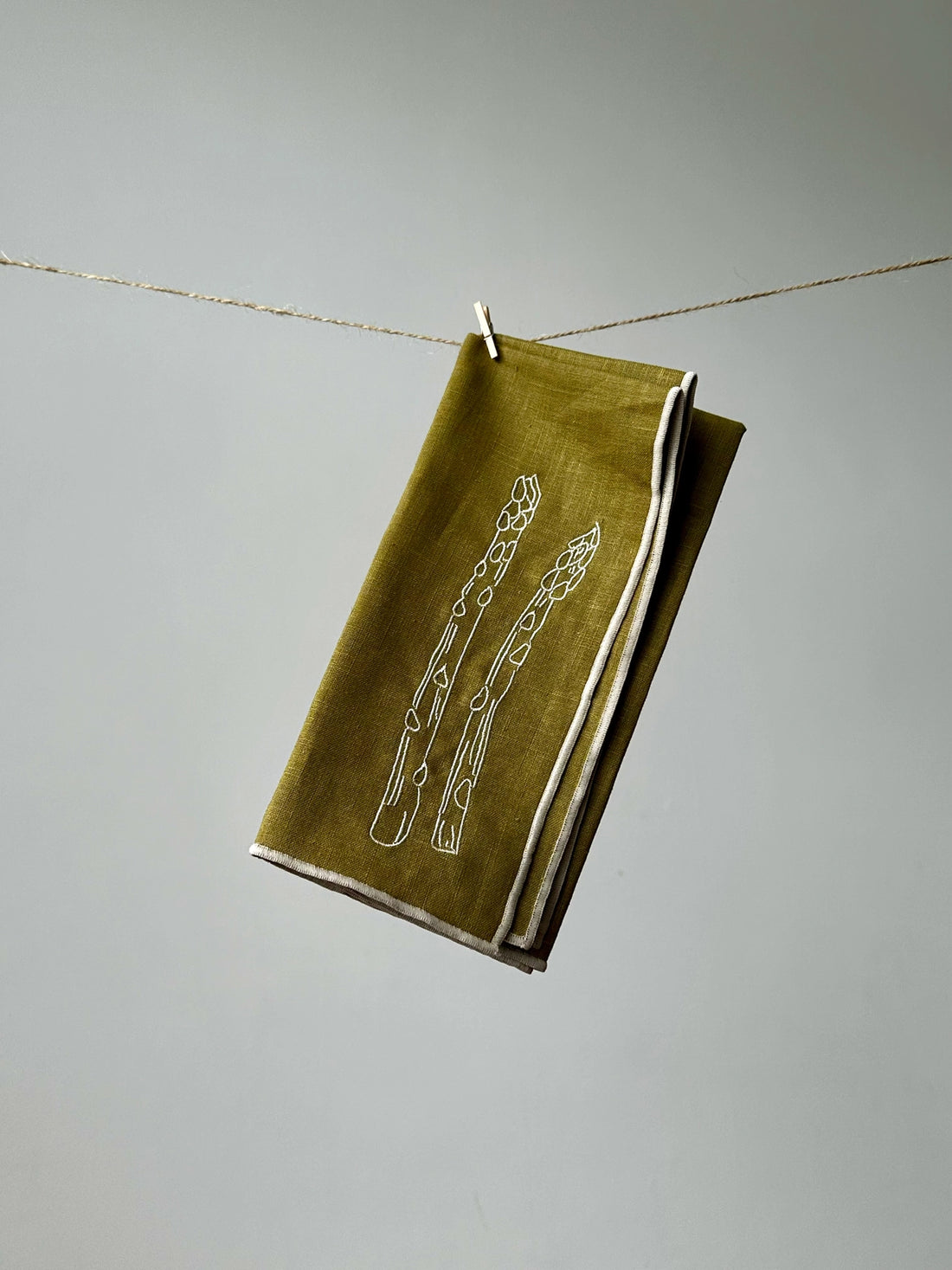 Asparagus Linen Napkins (Set of 2)