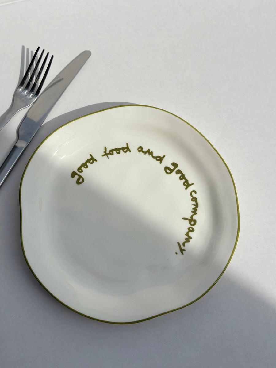 'Good Food And Good Company' Plate