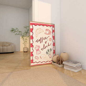 'Coffee O'Clock' Wall Art