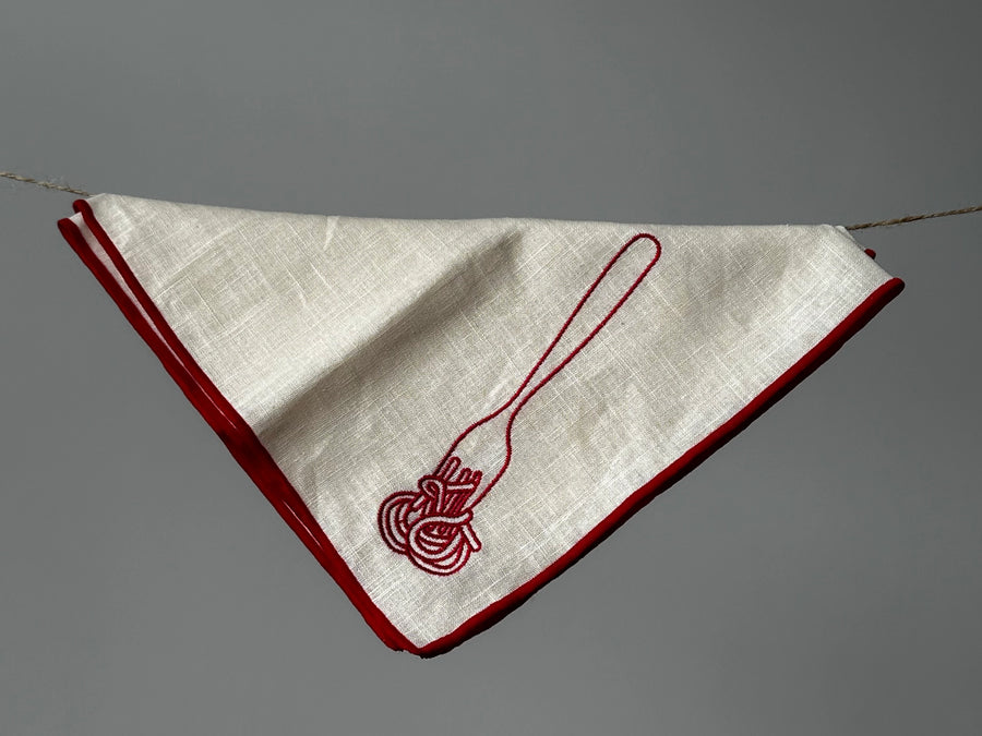 Spaghetti  Linen Napkins (Set of 2)