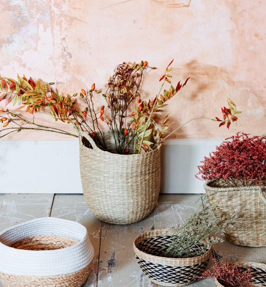 Woven Seagrass Storage Basket