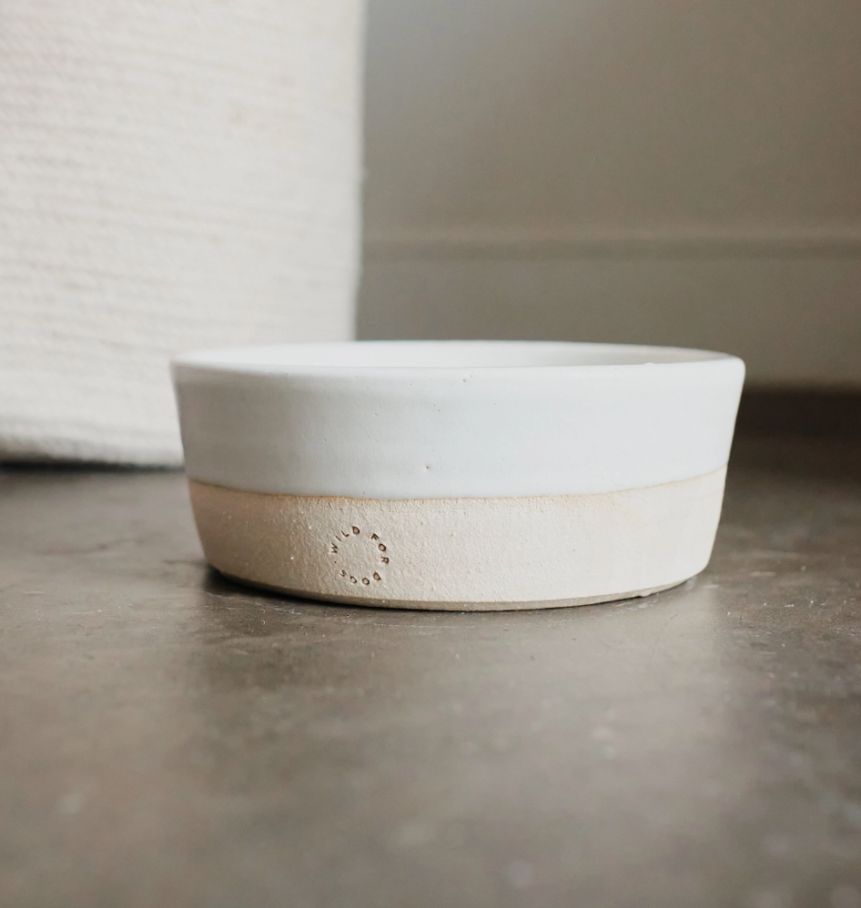 Handcrafted Ceramic Dog Bowl