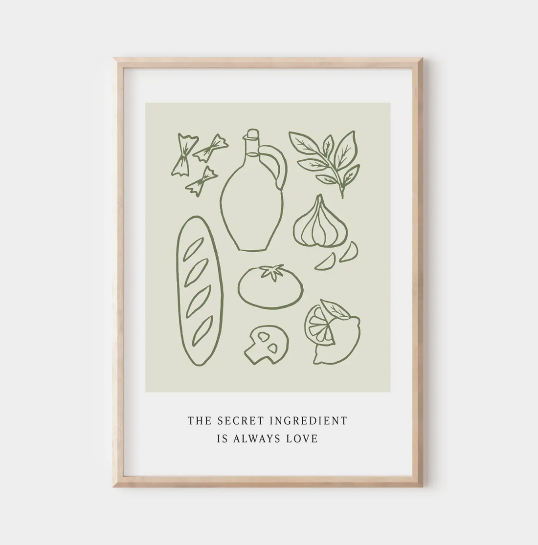 The Secret Ingredient Is Always Love Wall Print