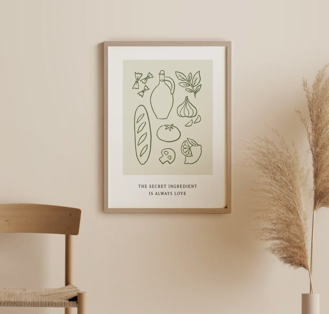 The Secret Ingredient Is Always Love Wall Print