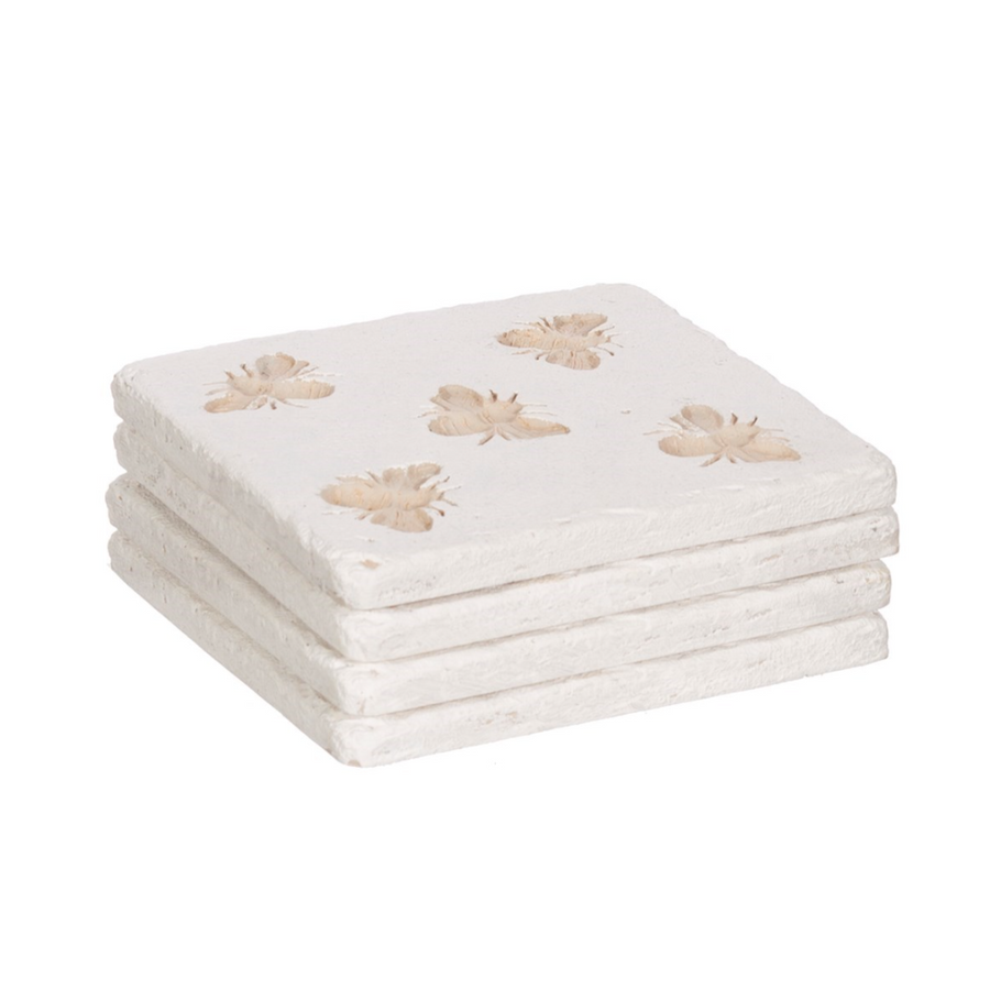 Bee Imprint Coasters (Set Of 4)