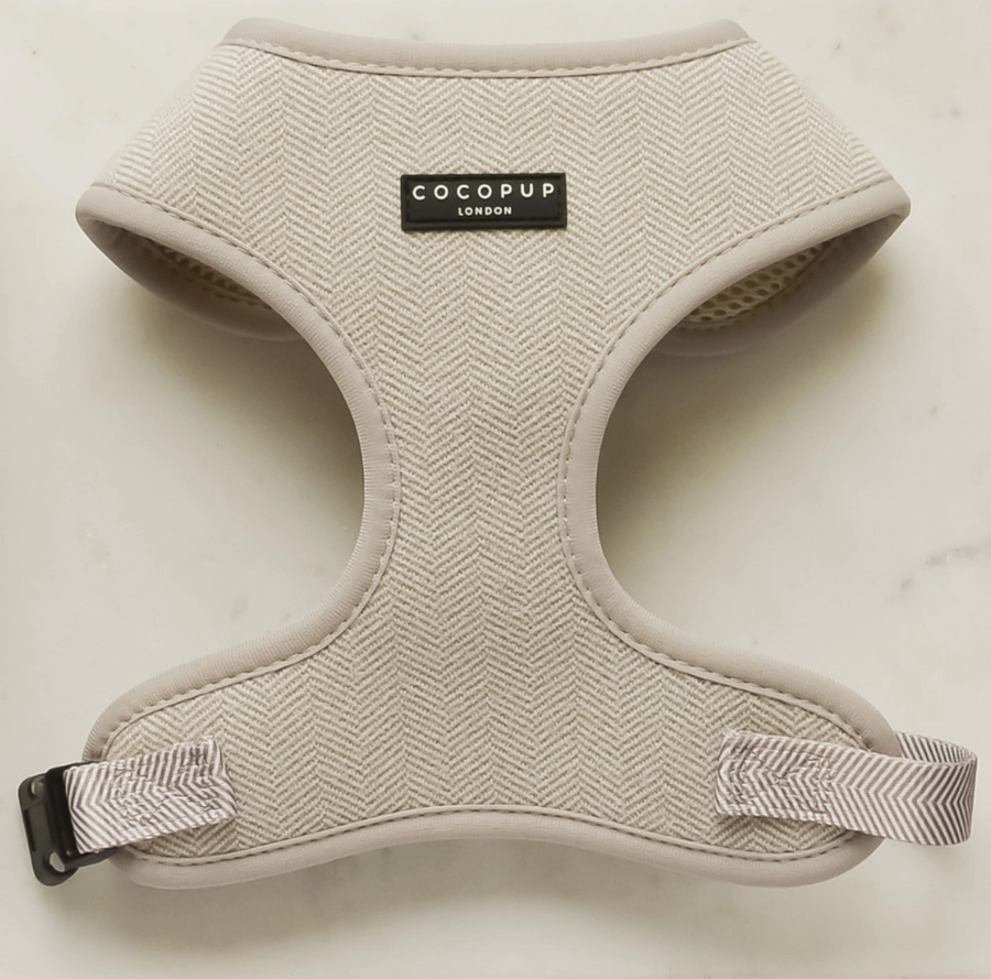 Nude Brown Tweed Adjustable Neck Harness