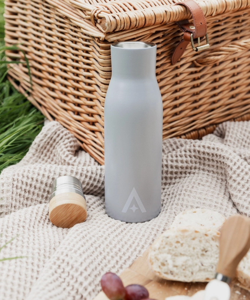 Grey Insulated Travel Bottle