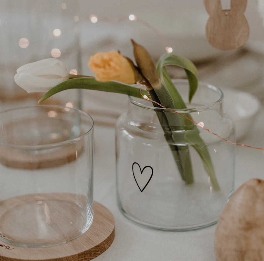 Small Heart Glass Vase
