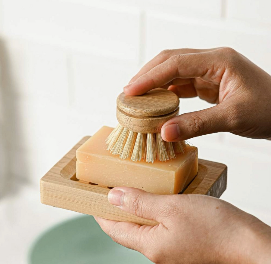 Firm Reusable Dish Brush | Bamboo Brushes