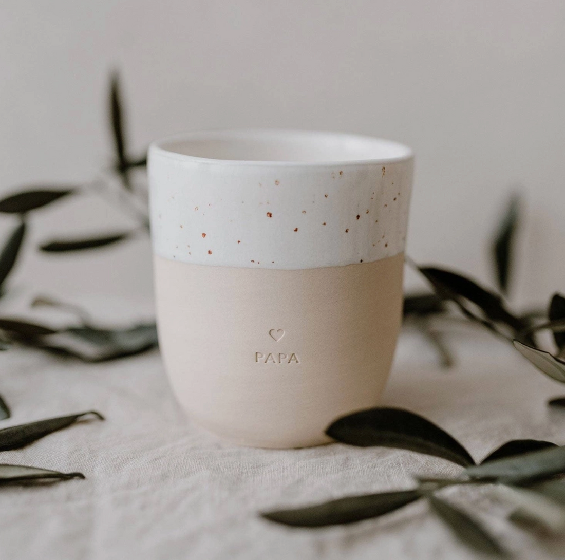 'Papa' Slogan Handleless Mug