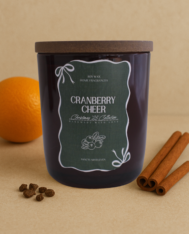 Cranberry Cheer Christmas Candle