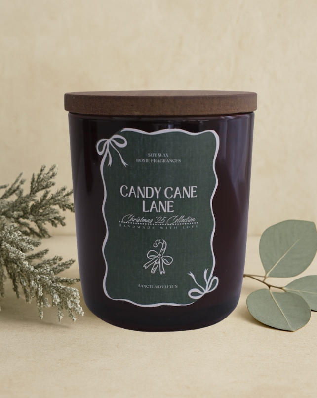 Candy Cane Lane Christmas Candle