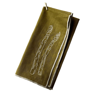 Asparagus Linen Napkins (Set of 2)