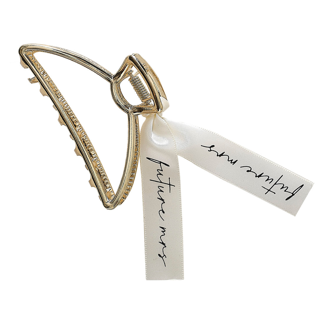 'Future Mrs' Gold Bride Hair Claw