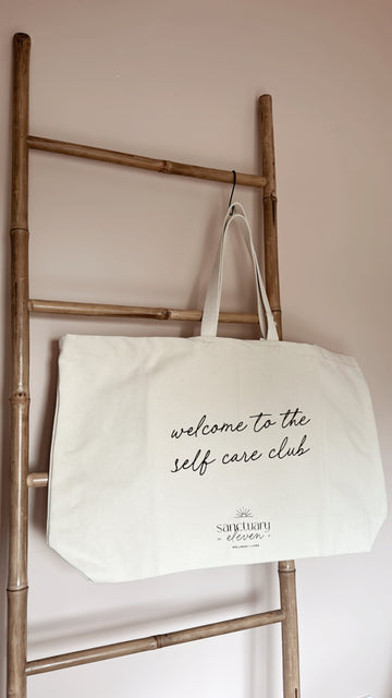 'Welcome' XL Slogan Tote
