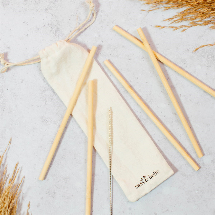 Bamboo Straws - Set Of 6
