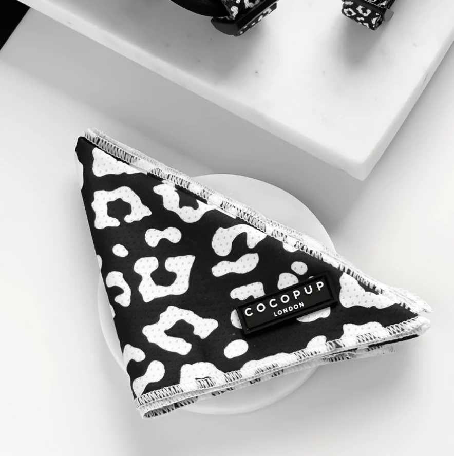 Black Leopard Print Bandana