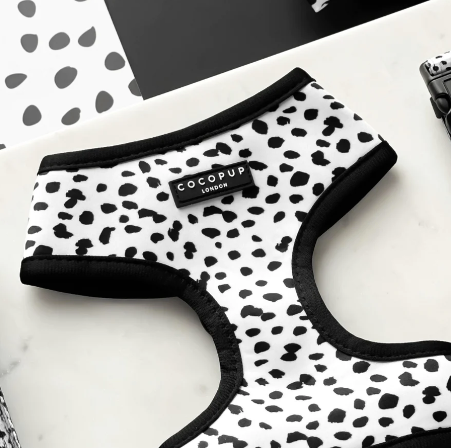 Monochrome Spots Adjustable Neck Harness