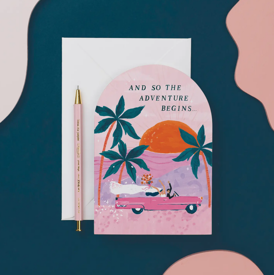 'Adventures' Wedding Card