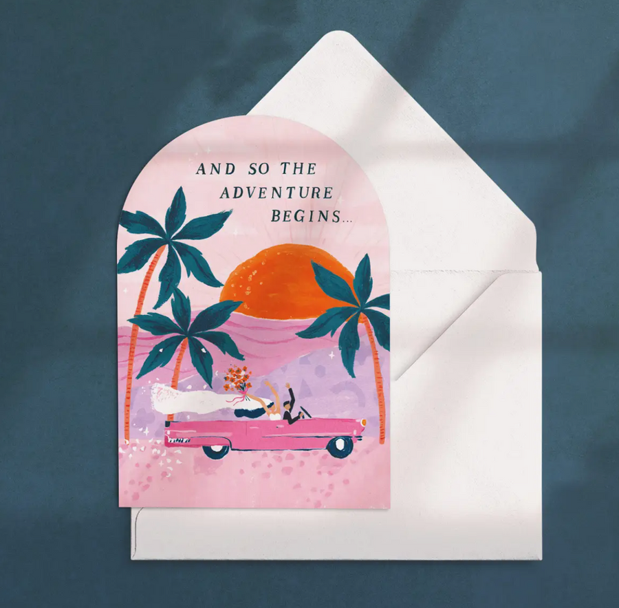 'Adventures' Wedding Card